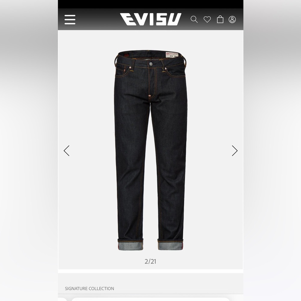 Evisu Denim Slim Straight Jeans